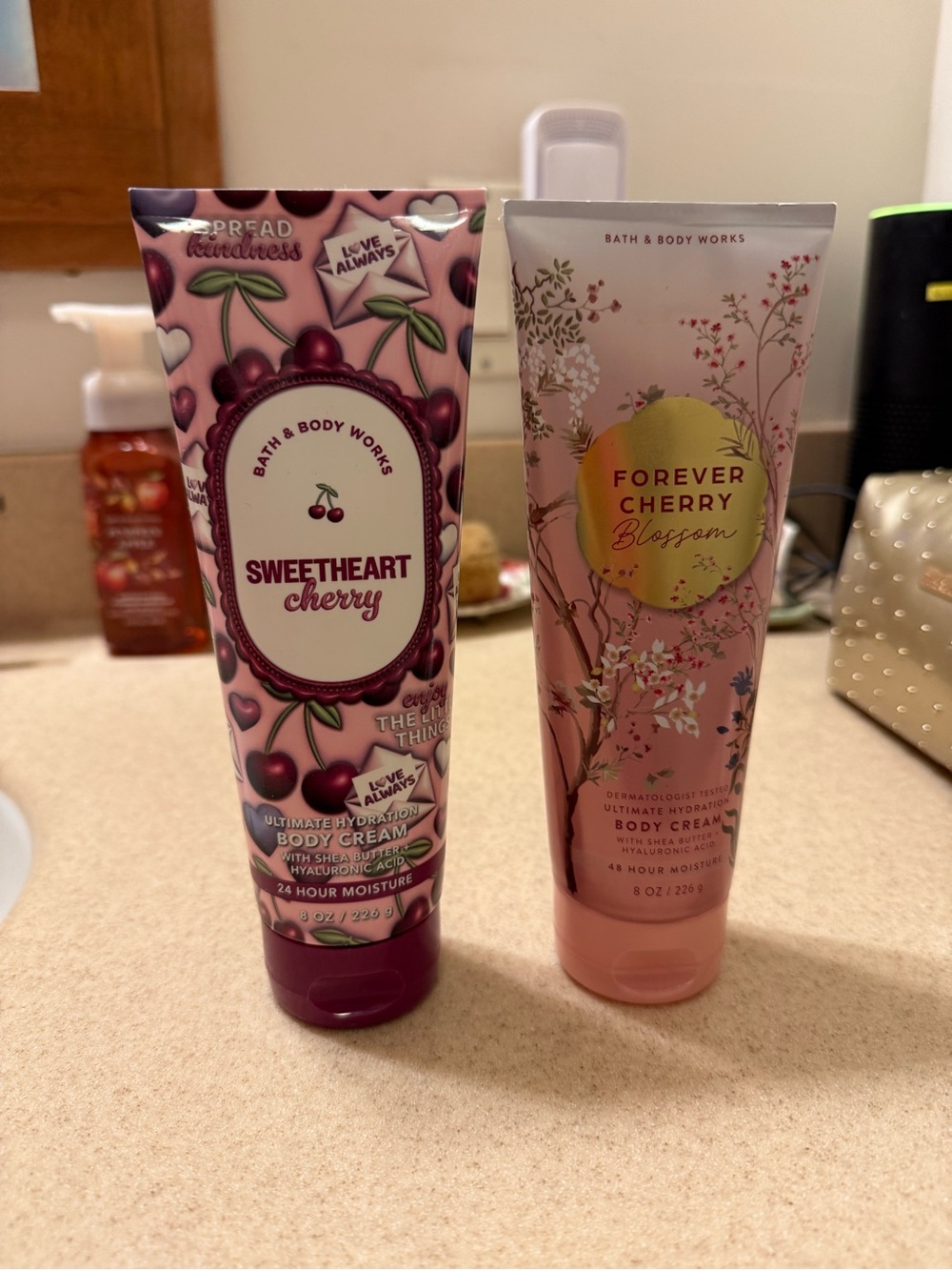 New Bath & Body Works Sweetheart Cherry & Forever Cherry Blossom Body Creams